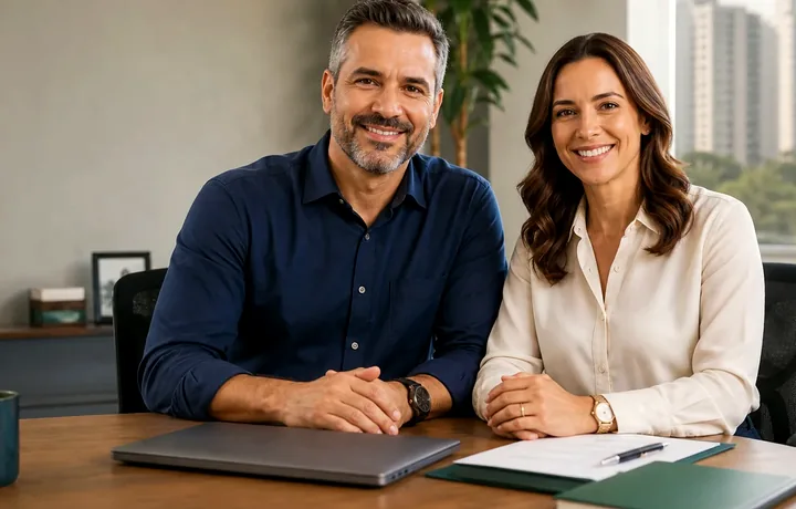 Ambiente empresarial com atendimento humano