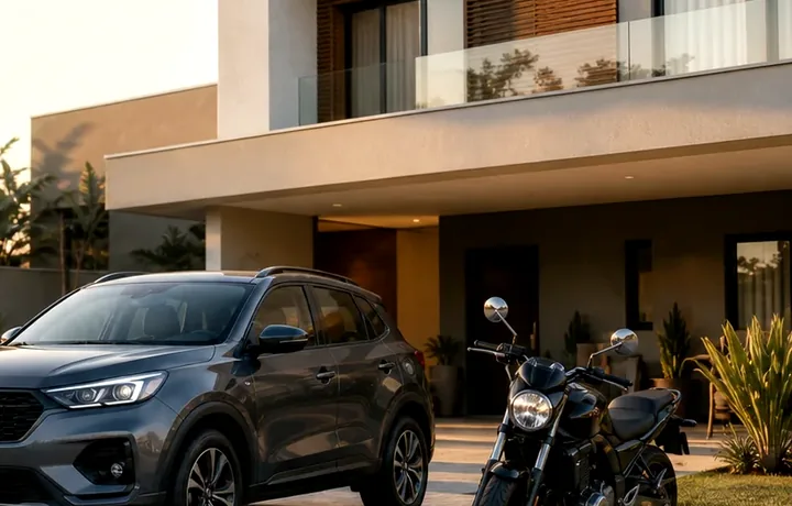 Casa moderna protegida pelo seguro residencial